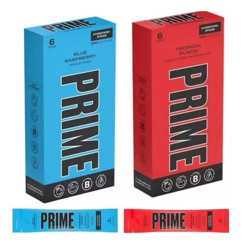 (2 Pack) Prime Hydration Sticks Polvo Bebida Zero Sugar