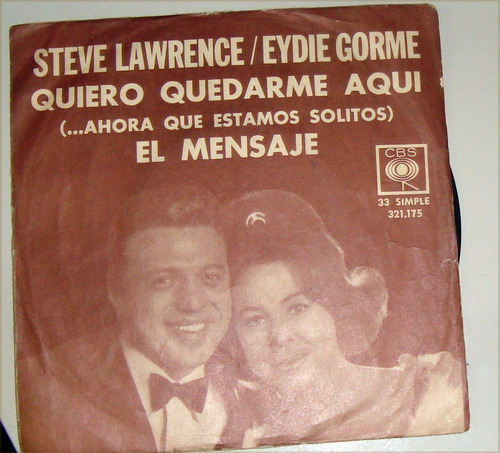 Steve Lawrence Eydie Gorme Quiero Quedarme Aqui Simple Kktus