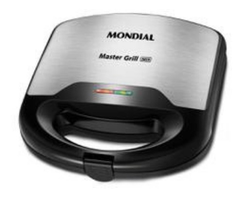 Grill Mondial Max Grill Premium 1200w G-07 Inox E Preto