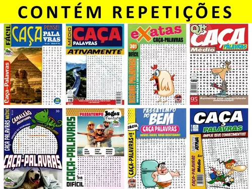 Kit 300 Revistas Caça Palavras Passatempos Atacado