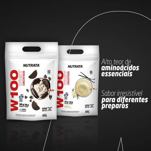 Compre 3x W100 Refil 900g Nutrata Ganhe 1 Coqueteleira 600ml