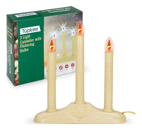 Velas De Navidad Para Ventana, Con Bombillas Parpadeantes, 3