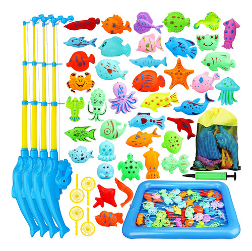 Toy Life - Juego De Pesca Magnético Para 4 Jugadores Para Ni