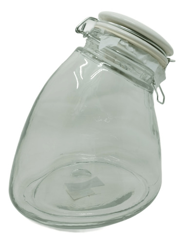 Set De 3 Pz De Tarros De Vidriotorcido Y Tapa 1200ml 936g Transparente