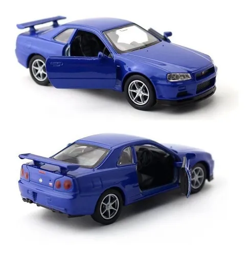 comprar Auto Welly Nissan Skyline Gt-r R34 Metal 1:34 Metal 