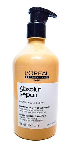Loreal Absolut Repair Gold Quinoa Shampoo 500ml Reparacion 