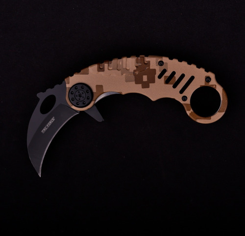Imagen 2 de 10 de Kerambit Tac Force Apertura Asistida Cachas G10 Cuchillo