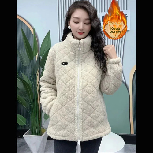 Chaqueta Cálida De Invierno Con Forro Polar Para Mujer, Estilo Casual