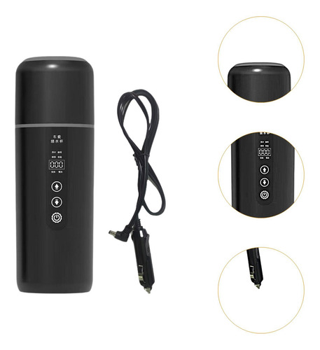 Taza De Viaje Con Calefacción Para Coche, 12 V, 24 V,