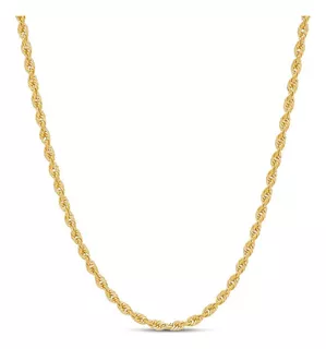 Cadena Torzal Oro Italiano 14k 14 Kilates 60cm 2mm Color Dorado