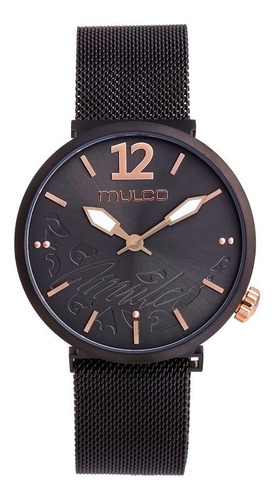 Reloj Mujer Mulco Mw3-17219-2 Cuarzo Pulso Negro En Acero