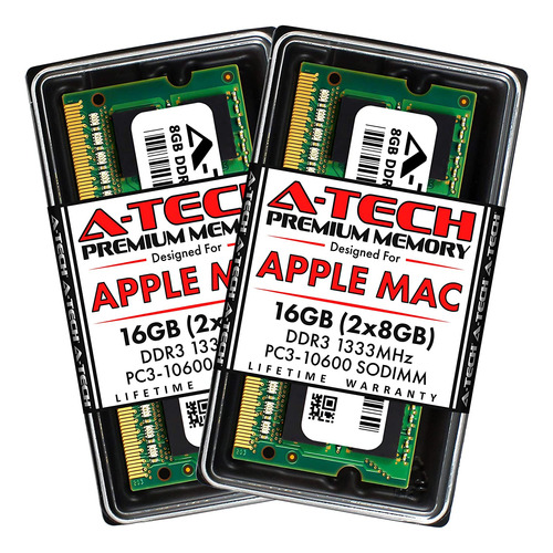 Kit De Memoria Ram A-tech, Compatible Con Apple 16gb (2x8gb)