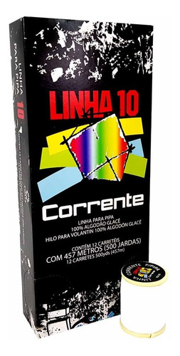 Linha De Pipa Corrente Linha 10 Tubão 500 Jardas 457 Metros