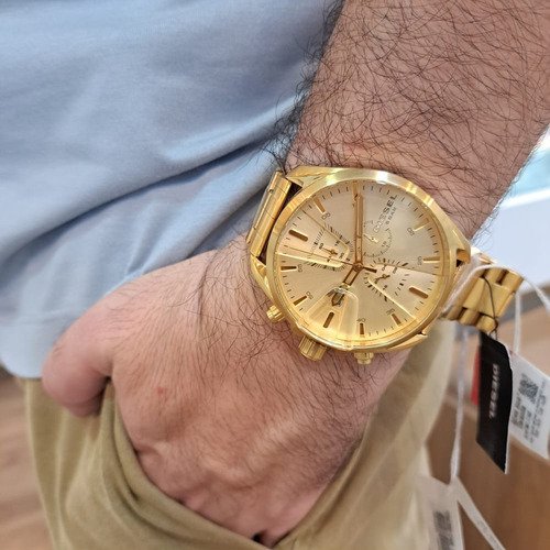 Relógio Diesel Masculino Dourado Dz4475/1di