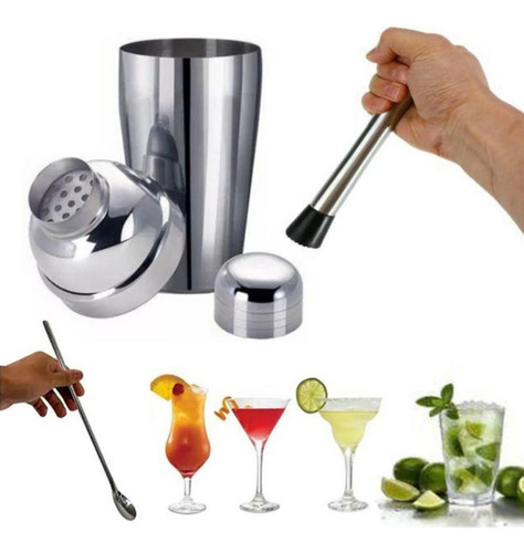 Coqueteleira Inox 750 Ml Drinks E Caipirinhas Doses Fazer