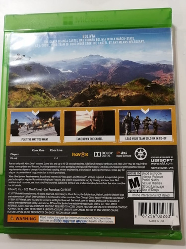 Videojuego Ghost Recon Wildlands Para Xbox One