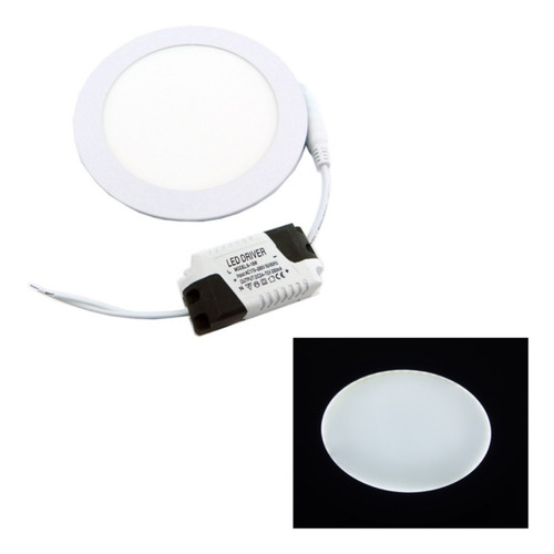 Imagen 2 de 4 de Pack 7 U/ Foco Led/ Panel De 9 W/ Luz Blanca P/ Cielo Falso