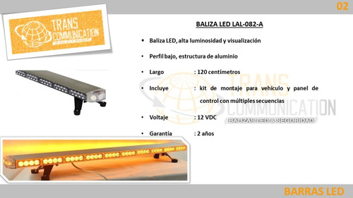 Baliza Led De Barra Color Ámbar Para Grúa O Carretera 