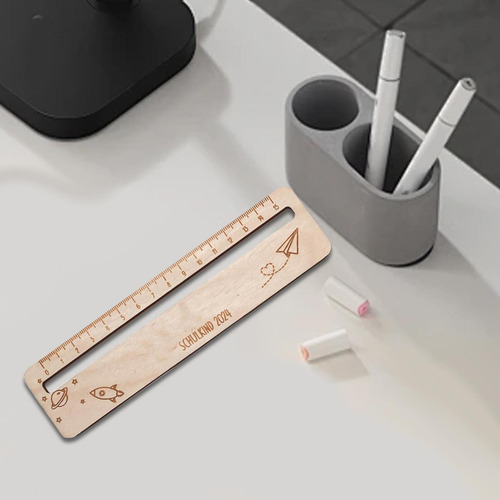 Regla De Madera Con Dibujos Animados, Accesorios De Regalo
