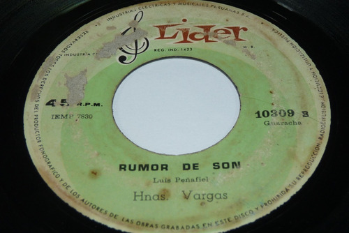 Jch- Hnas Vargas Rumor De Son Guaracha 45 Rpm