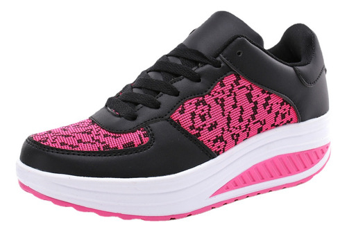 Zapatos De Plataforma De Cuero De Moda Para Mujer Tenis