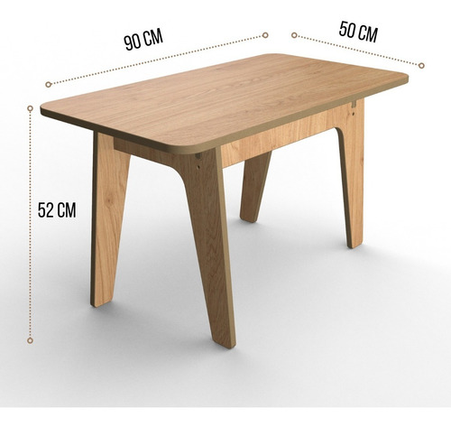 Imagen 3 de 10 de Mesa Ratona Rectangular De Diseño 52x90x50 + Envío Gratis
