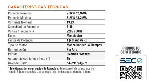 Imagen 4 de 4 de Generador Eléctrico A Gasolina 3.2 Kva Kolvok./ Insonoro
