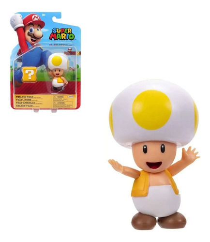 Figura Coleccionable Super Mario //toad Amarillo Wabro