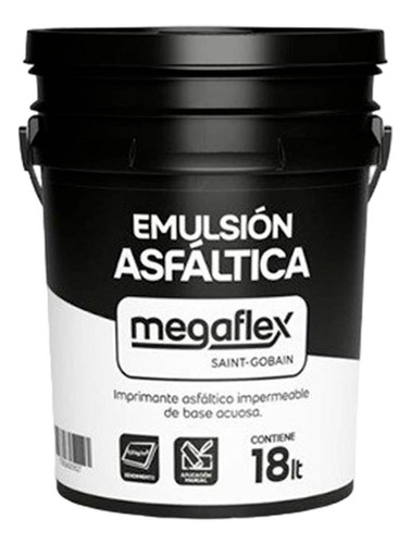 Membrana Megaflex Emulsion Asfaltica Al Agua 18 Kg Rex