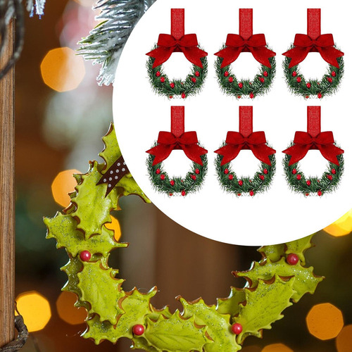 2025 6 Guirnaldas Navideñas Con Lazo For Colgar En La