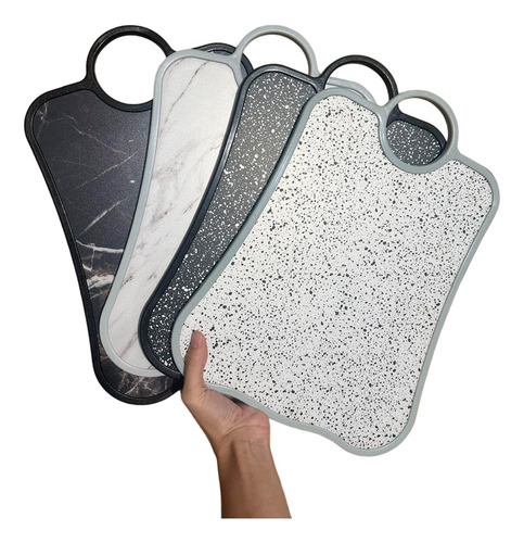 Tábua De Carne Corte Cozinha Churrasco Estampada Mármore Cor Mármore Branco