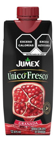 14 Pza Bebida Jumex Único Fresco De Granada 475 Ml