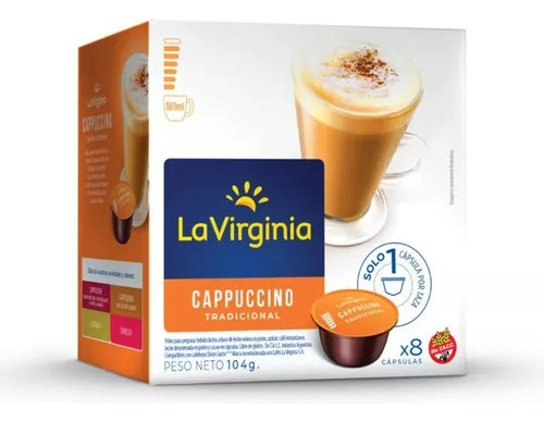 La Virginia Cappuccino Tradicional Caja X8u. P/ Dolce Gusto