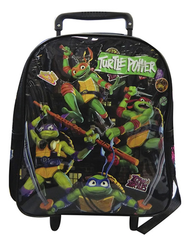 Mochila Infantil Tortugas Ninja 30 X 24 X 20 Escolar Ruedas