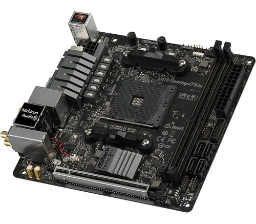 Placa Mãe Asrock X470 Gaming-itx/ac Amd Am4 Ryzen Ddr4