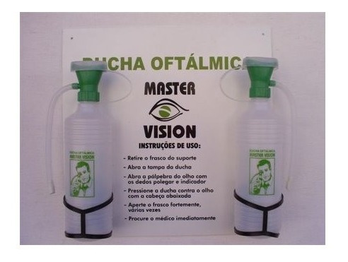 Ducha Oftálmica Lava Olhos Com Suporte - 2 Duchas + Suporte
