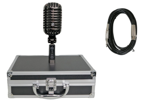 Microfone Arcano Vintage Vt-45bk1 Com Maleta + Cabo Xlr-p10