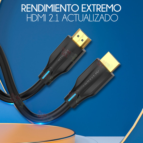 Cable Hdmi 2.1 Vention 2 M Hdr Negro 8k 60hz Para Xbox Ps4/5