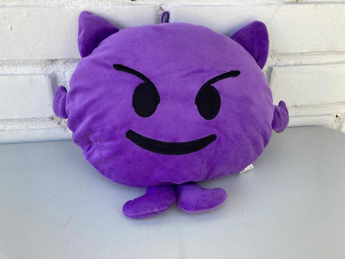 Peluche Emoji Diablito Morado Original Usado