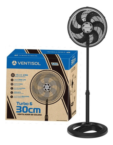 Ventilador Ventisol Coluna Turbo 30cm 6p Premium 110