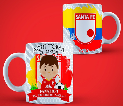 Vasos Tazas Mugs Independiente Santa Fe Personalizado