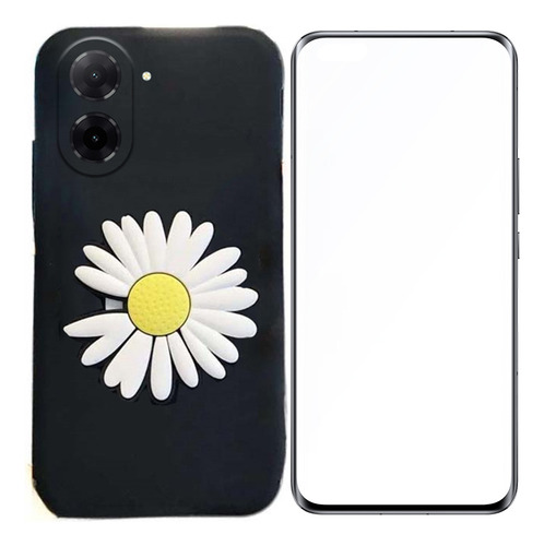 Funda Para Redmi A5 A3x Suave Silicona Crisantemo+mica