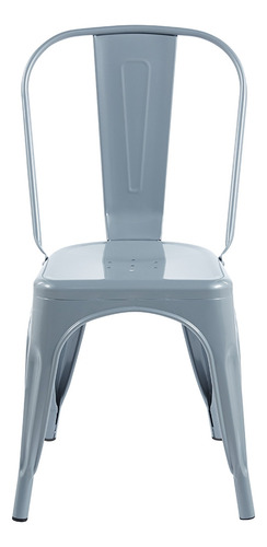 Silla Industrial Tolix Metal Int/ext Gris Brillante