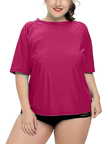 Camiseta De Natación Para Mujer De Manga Corta Rash Guard Up