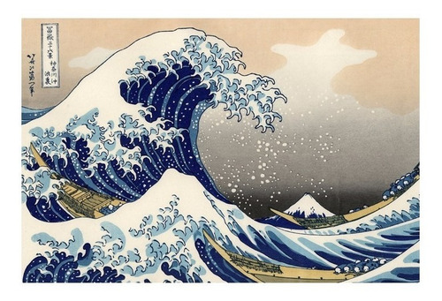 Cuadro Focu Deco Lienzo Canvas 70x105 Hokusai - La Gran Ola