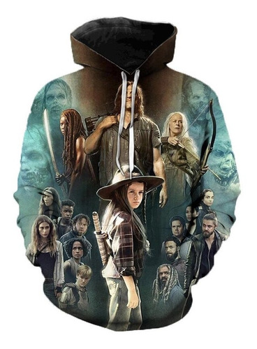 Sudadera Con Capucha Estampada En 3d De Horror Tv The Walkin