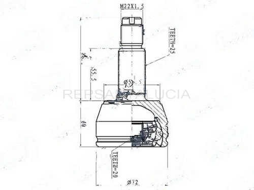 Homocinetica Ford Fiesta 96/98 / Ka L/r Ee25 - Ei20