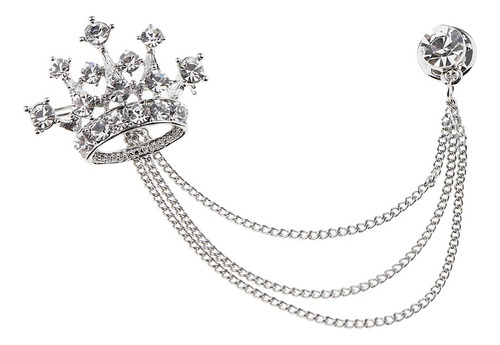 Diamante De Imitación Corona Encantos Broche Cadena Triple Diamante De Imitación Corona Encantos Broche Cadena Triple