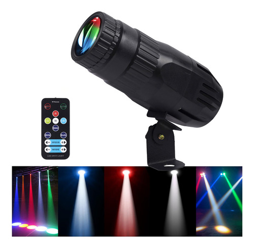 Luz Pinspot Con Control Remoto 4 En 1 Escenario: 15w Rgbw Le