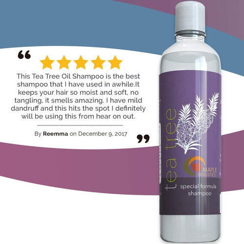 Tea Tree Champú Para La Caspa Moderada Con Argán, Jojoba Y L